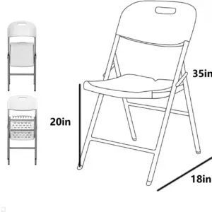 4 كراسى قابلة للطى لون رمادى