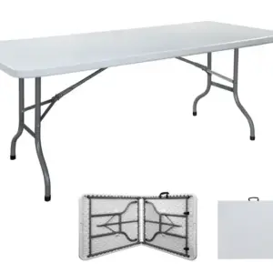 ترابيزة مستطيلة قابلة للطي في نصف الطاولة