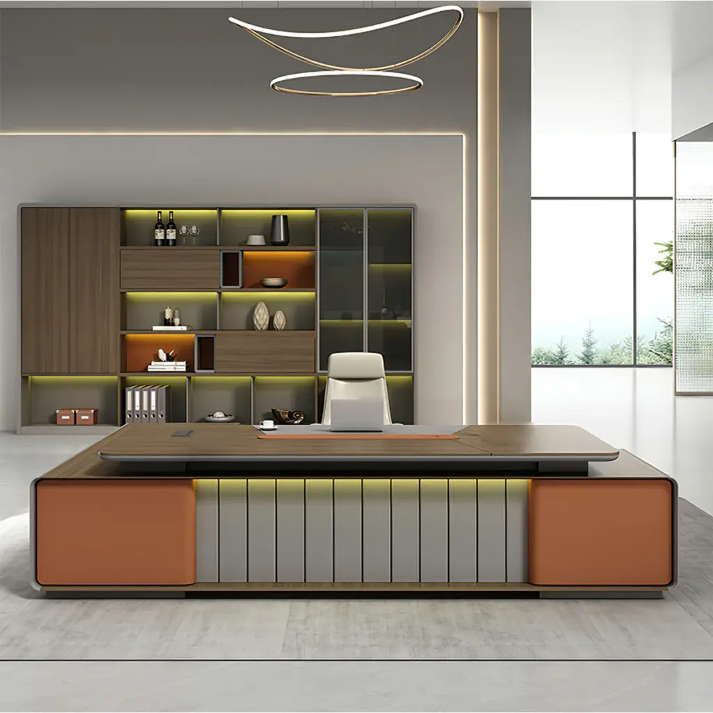 مكتب مدير فخم خشب طبيعى كود GDGL 1001