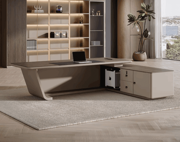 مكتب مدير فخم خشب طبيعى دهانات قشرة طبيعى كود GDGL 1004