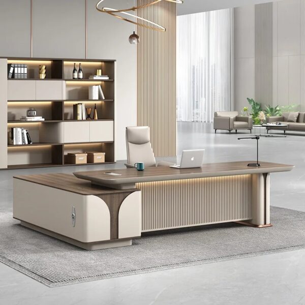 مكتب مدير فخم خشب MDF قشرة PVC كود GDGL 1006