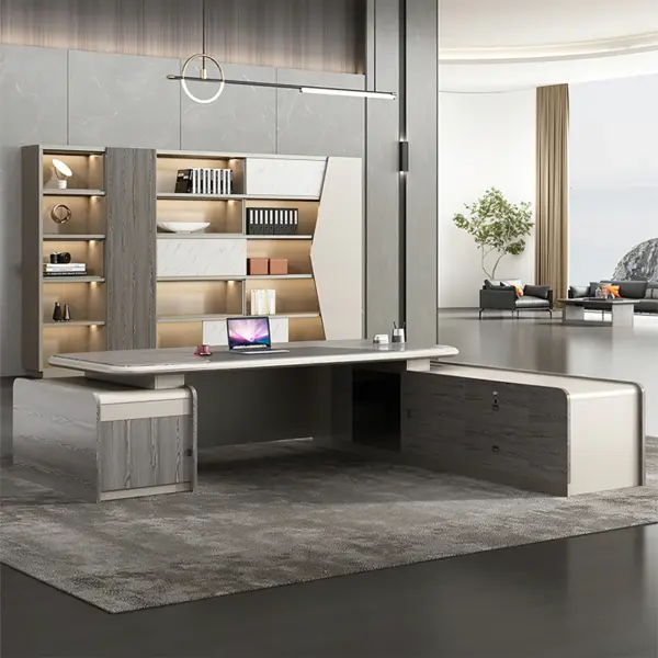 مكتب مدير فخم خشب MDF قشرة PVC كود GDGL 1002