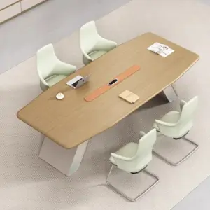 طاولة اجتماعات خشب Mdfقشرة PVC كود GLT010