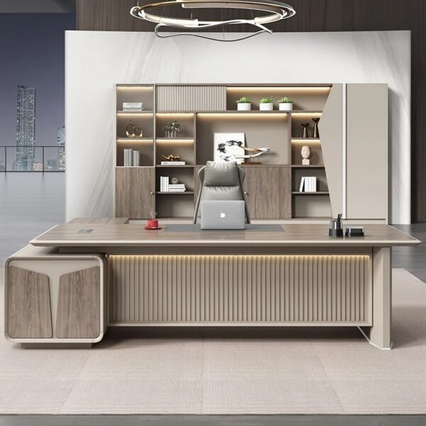 مكتب مدير فخم خشب MDF قشرة PVC كود GDGL 1005