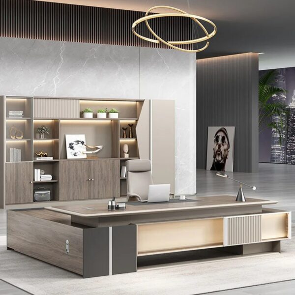 مكتب مدير فخم خشب MDF قشرة PVC كود GDGL 1011