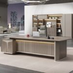 مكتب مدير فخم خشب MDF قشرة PVC كود GDGL 1005