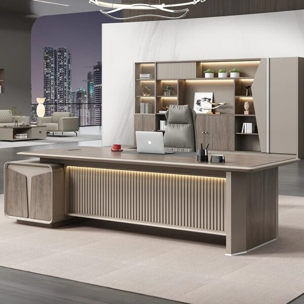 مكتب مدير فخم خشب MDF قشرة PVC كود GDGL 1005