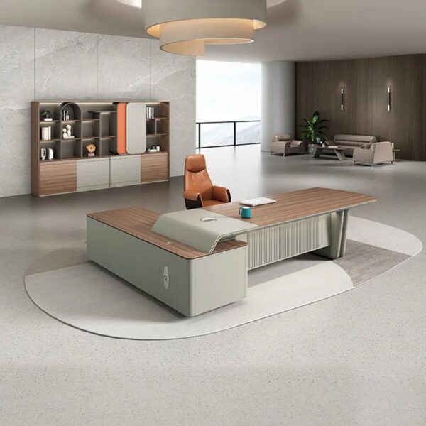 مكتب مدير فخم خشب طبيعى دهانات قشرة طبيعى كود GDGL 1010