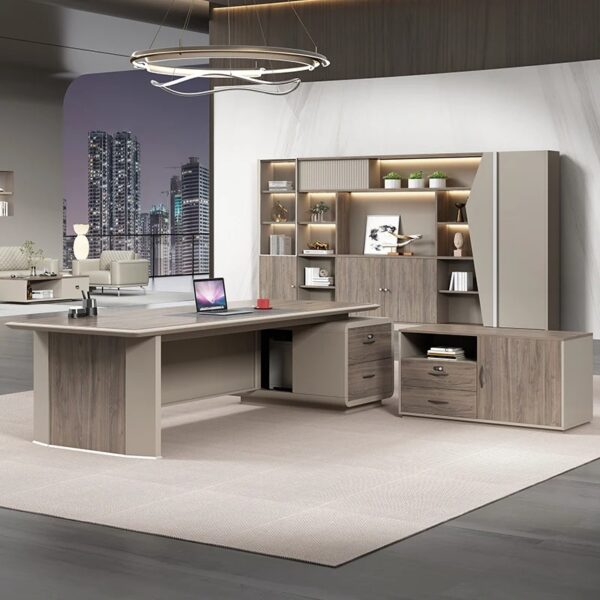 مكتب مدير فخم خشب MDF قشرة PVC كود GDGL 1005