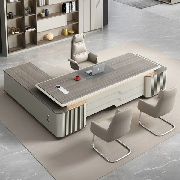 مكتب مدير فخم خشب MDF قشرة PVC كود GDGL 1008