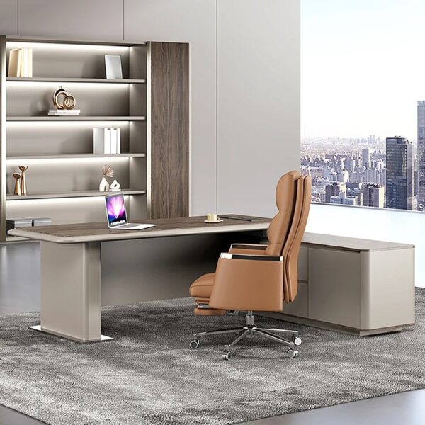 مكتب مدير فخم خشب MDF قشرة PVC كود GDGL 1007