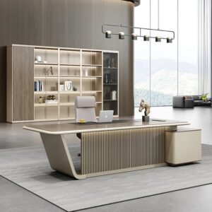 مكتب مدير فخم خشب طبيعى دهانات قشرة طبيعى كود GDGL 1004