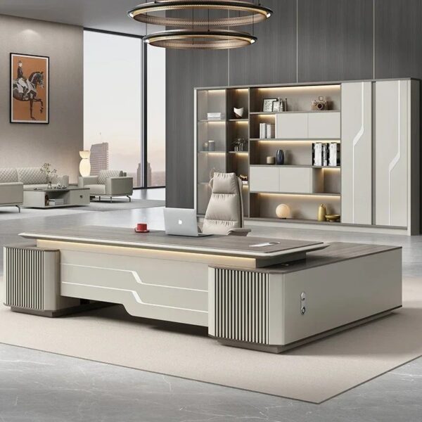 مكتب مدير فخم خشب MDF قشرة PVC كود GDGL 1008