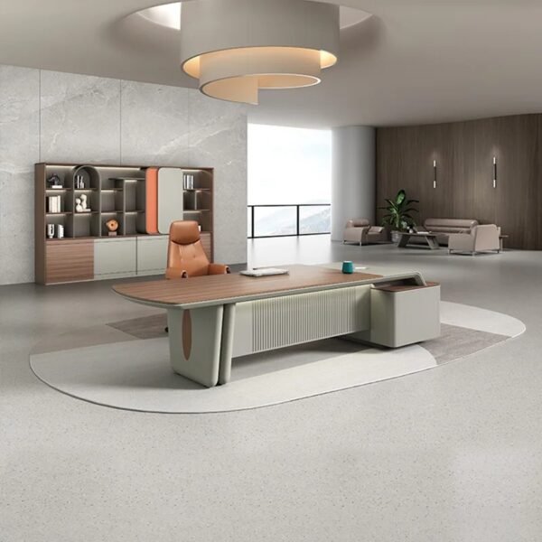 مكتب مدير فخم خشب طبيعى دهانات قشرة طبيعى كود GDGL 1010