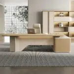 مكتب مدير فخم خشب MDF قشرة PVC كود GDGL 1012