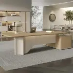 مكتب مدير فخم خشب MDF قشرة PVC كود GDGL 1012