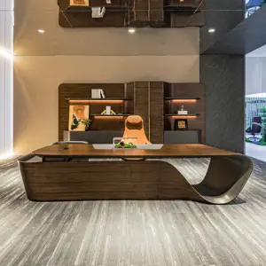 مكتب مدير فخم خشب طبيعى دهانات قشرة طبيعى كود GDGL 1016