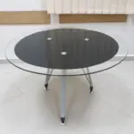 طاولة اجتماعات دائرية زجاج سيكوريت GLT0014