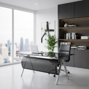 مكتب زجاج سيكوريت كود  GLD0006