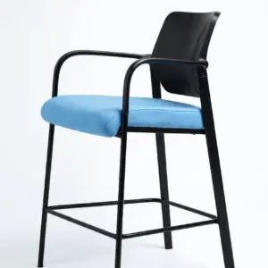 مارينا كرسي بار فريم اسود شبك طبي فريم معدن اسود