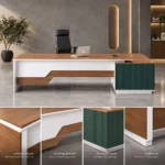 ⁦مكتب مدير مودرن مرتكز على  سايد  جانبى GLD 0012⁩ - الصورة ⁦2⁩